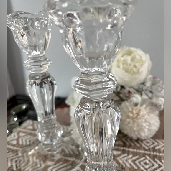 Vintage Cut Crystal Candle Holders - a Pair - Picture 5 of 5
